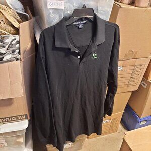 NEW ! Devon & Jones  Clear With Logo Men Long Sleeve Shirt Size XL